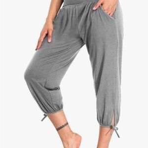 Gray Capri Lounge Pants
